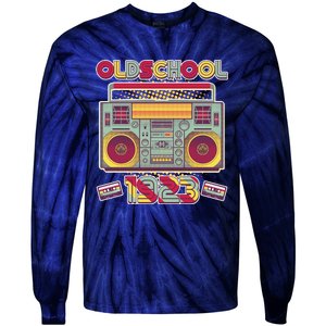 Oldschool Boombox 1923 100th Birthday Tie-Dye Long Sleeve Shirt