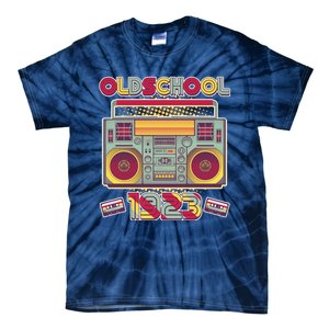 Oldschool Boombox 1923 100th Birthday Tie-Dye T-Shirt