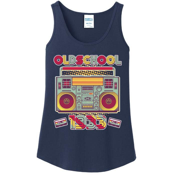 Oldschool Boombox 1933 90th Birthday Ladies Essential Tank