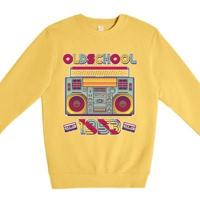 Oldschool Boombox 1953 70th Birthday Premium Crewneck Sweatshirt