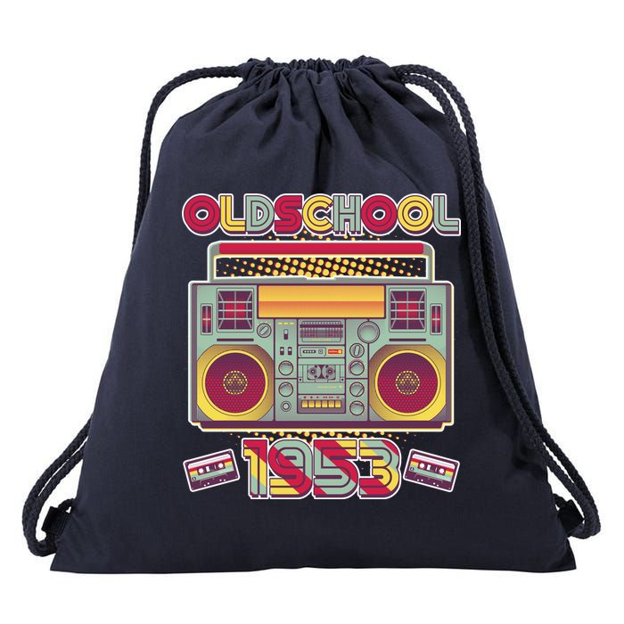 Oldschool Boombox 1953 70th Birthday Drawstring Bag