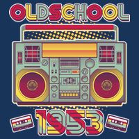 Oldschool Boombox 1953 70th Birthday Drawstring Bag