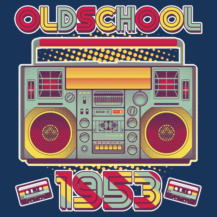 Oldschool Boombox 1953 70th Birthday Drawstring Bag