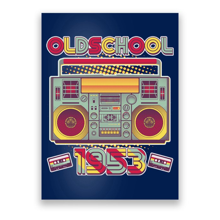 Oldschool Boombox 1953 70th Birthday Poster