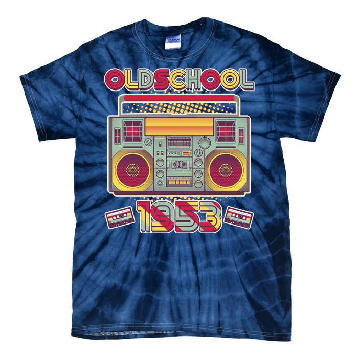 Oldschool Boombox 1953 70th Birthday Tie-Dye T-Shirt