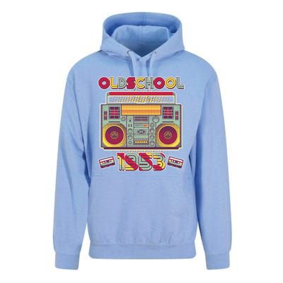 Oldschool Boombox 1953 70th Birthday Unisex Surf Hoodie