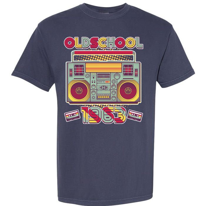 Oldschool Boombox 1963 60th Birthday Garment-Dyed Heavyweight T-Shirt