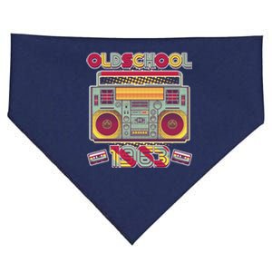 Oldschool Boombox 1963 60th Birthday USA-Made Doggie Bandana