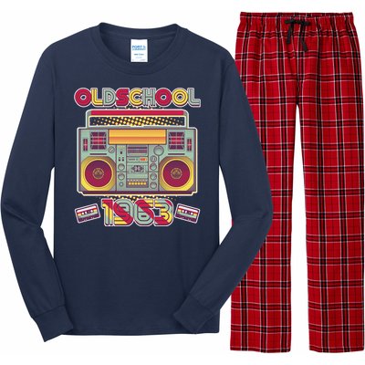 Oldschool Boombox 1963 60th Birthday Long Sleeve Pajama Set