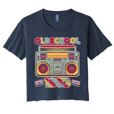 Oldschool Boombox 1963 60th Birthday Crop Top