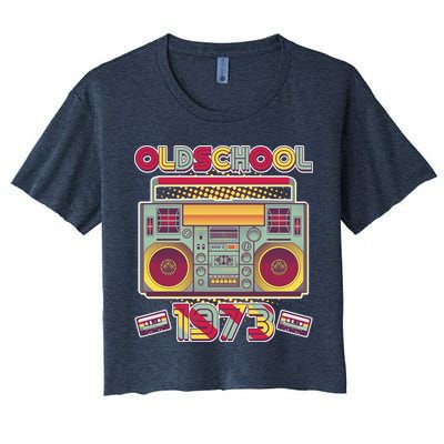 Oldschool Boombox 1973 50th Birthday Crop Top