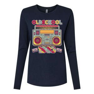 Oldschool Boombox 1983 40th Birthday Womens Cotton Relaxed Long Sleeve T-Shirt