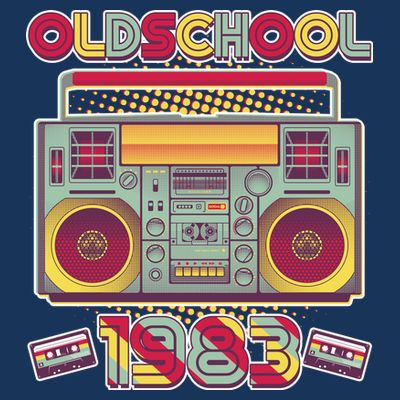 Oldschool Boombox 1983 40th Birthday T-Shirt