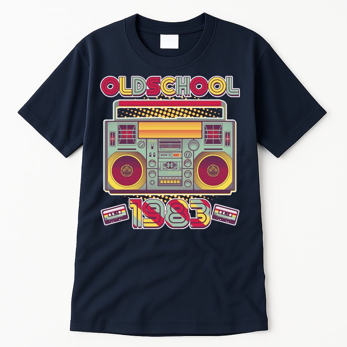 Oldschool Boombox 1983 40th Birthday Tall T-Shirt