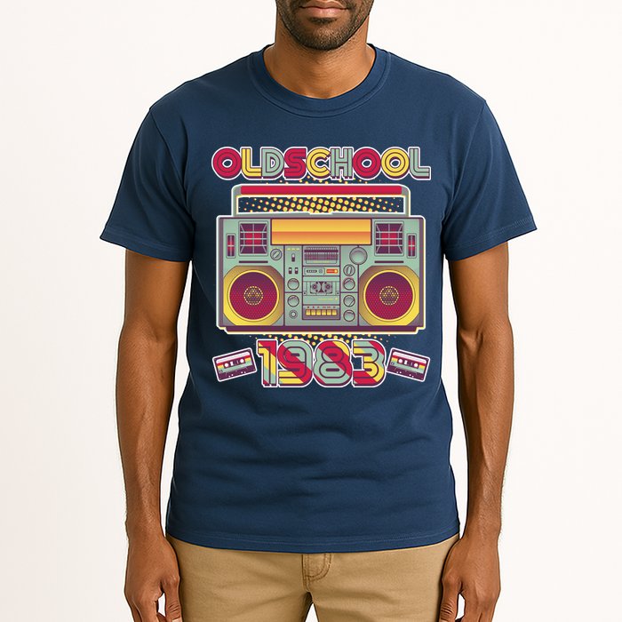 Oldschool Boombox 1983 40th Birthday Tall T-Shirt