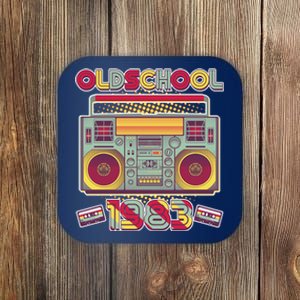 Oldschool Boombox 1983 40th Birthday Coaster