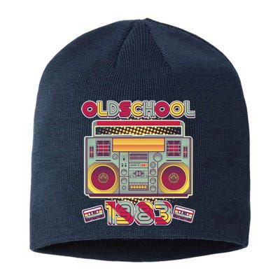 Oldschool Boombox 1983 40th Birthday Sustainable Beanie