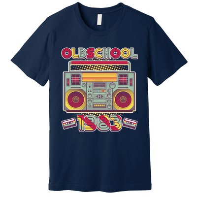 Oldschool Boombox 1983 40th Birthday Premium T-Shirt