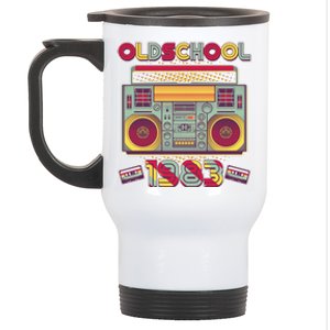 Oldschool Boombox 1983 40th Birthday Stainless Steel Travel Mug