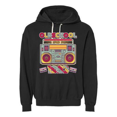 Oldschool Boombox 1993 30th Birthday Garment-Dyed Fleece Hoodie