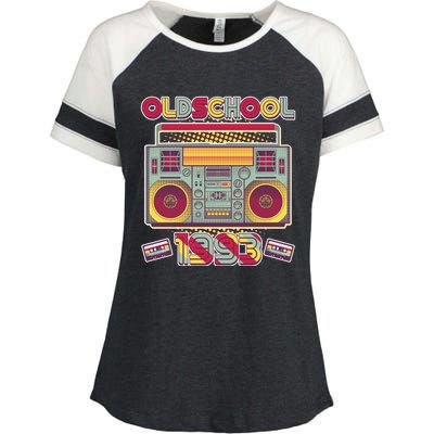 Oldschool Boombox 1993 30th Birthday Enza Ladies Jersey Colorblock Tee