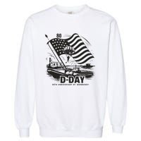 Omaha Beach 1944 Dday 2024 80th Anniversary Normandy Garment-Dyed Sweatshirt