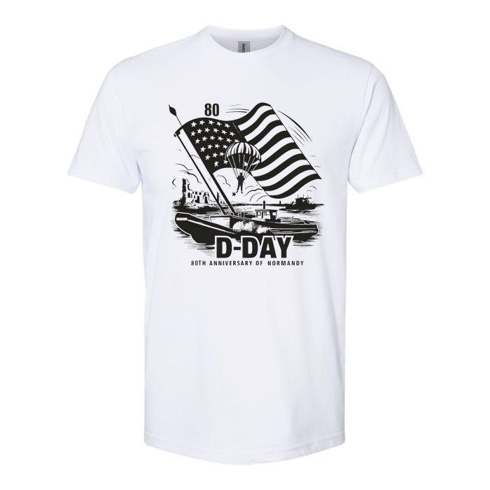 Omaha Beach 1944 Dday 2024 80th Anniversary Normandy Softstyle CVC T-Shirt