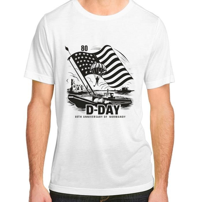 Omaha Beach 1944 Dday 2024 80th Anniversary Normandy Adult ChromaSoft Performance T-Shirt