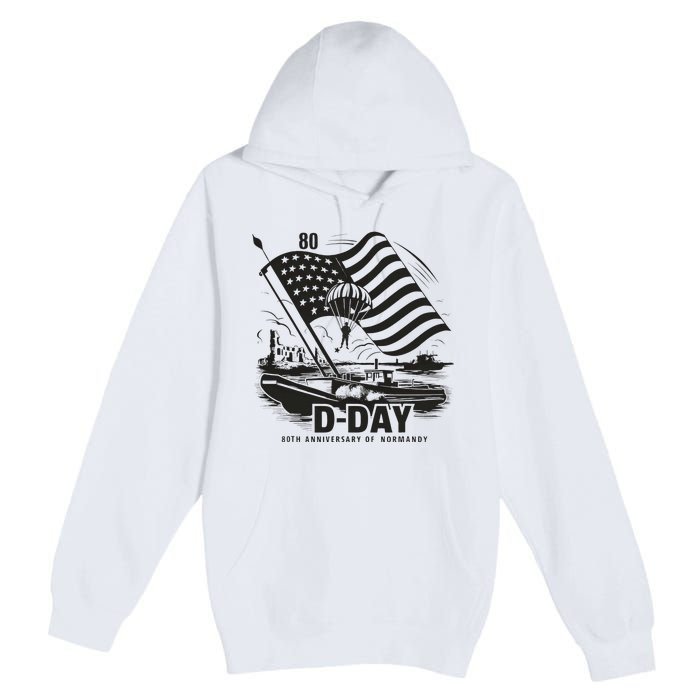 Omaha Beach 1944 Dday 2024 80th Anniversary Normandy Premium Pullover Hoodie