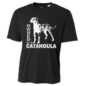 Owned By A Catahoula Leopard Dog Louisiana Cur Dog Cooling Performance Crew T-Shirt