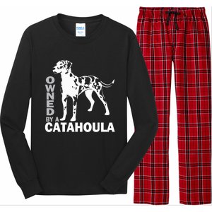 Owned By A Catahoula Leopard Dog Louisiana Cur Dog Long Sleeve Pajama Set