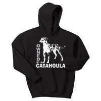 Owned By A Catahoula Leopard Dog Louisiana Cur Dog Kids Hoodie