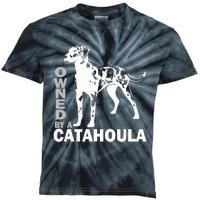 Owned By A Catahoula Leopard Dog Louisiana Cur Dog Kids Tie-Dye T-Shirt