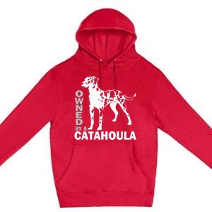 Owned By A Catahoula Leopard Dog Louisiana Cur Dog Premium Pullover Hoodie