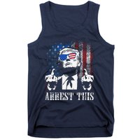 (On Back) Arrest This Trump 2024 Us American Flag Tank Top