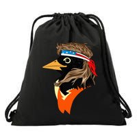 Oriole Bird American Hero Funny Trendy Drawstring Bag