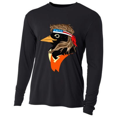 Oriole Bird American Hero Funny Trendy Cooling Performance Long Sleeve Crew