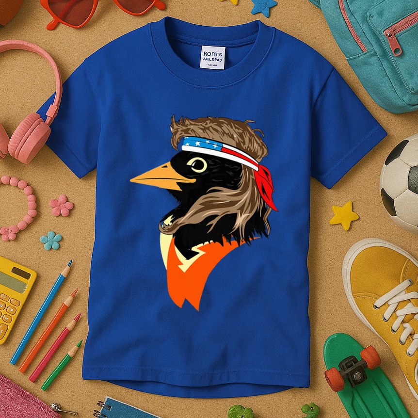 Oriole Bird American Hero Funny Trendy Kids T-Shirt
