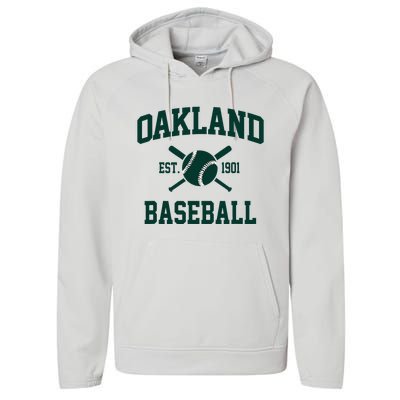 Oakland Baseball Athletic Vintage Sports Team Fan Performance Fleece Hoodie