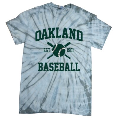 Oakland Baseball Athletic Vintage Sports Team Fan Tie-Dye T-Shirt