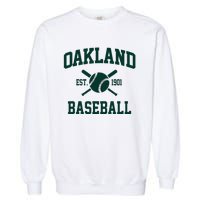 Oakland Baseball Athletic Vintage Sports Team Fan Garment-Dyed Sweatshirt