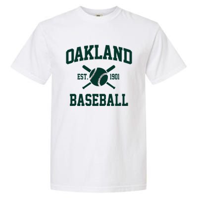 Oakland Baseball Athletic Vintage Sports Team Fan Garment-Dyed Heavyweight T-Shirt