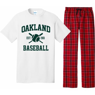 Oakland Baseball Athletic Vintage Sports Team Fan Pajama Set