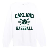 Oakland Baseball Athletic Vintage Sports Team Fan Premium Crewneck Sweatshirt