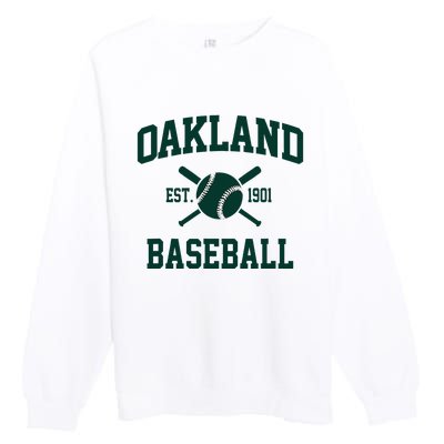 Oakland Baseball Athletic Vintage Sports Team Fan Premium Crewneck Sweatshirt