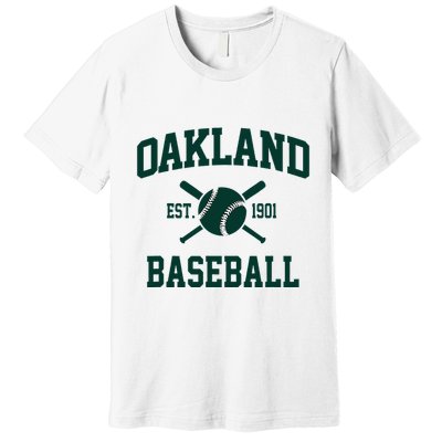 Oakland Baseball Athletic Vintage Sports Team Fan Premium T-Shirt