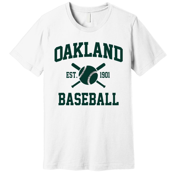 Oakland Baseball Athletic Vintage Sports Team Fan Premium T-Shirt