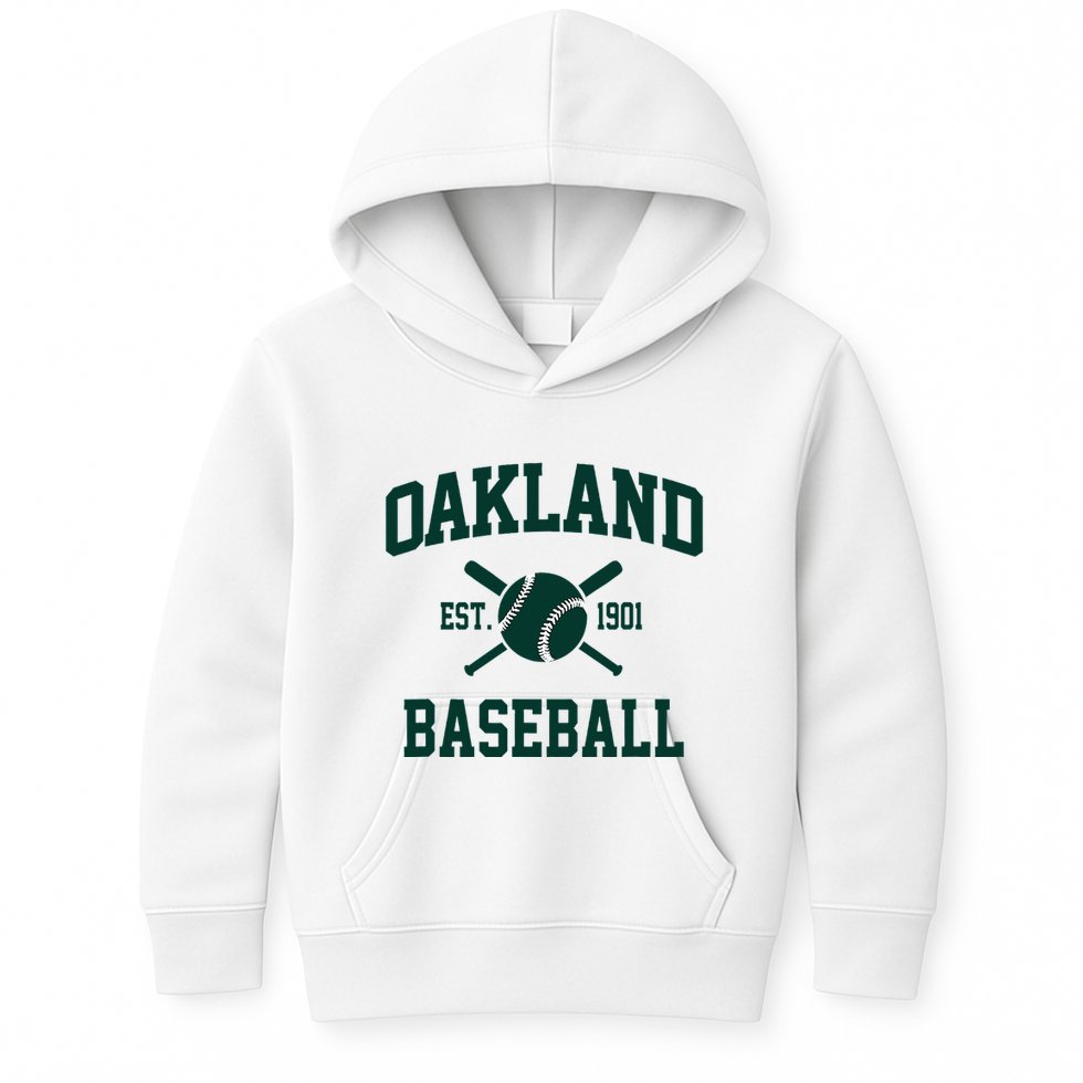 Oakland Baseball Athletic Vintage Sports Team Fan Kids Hoodie
