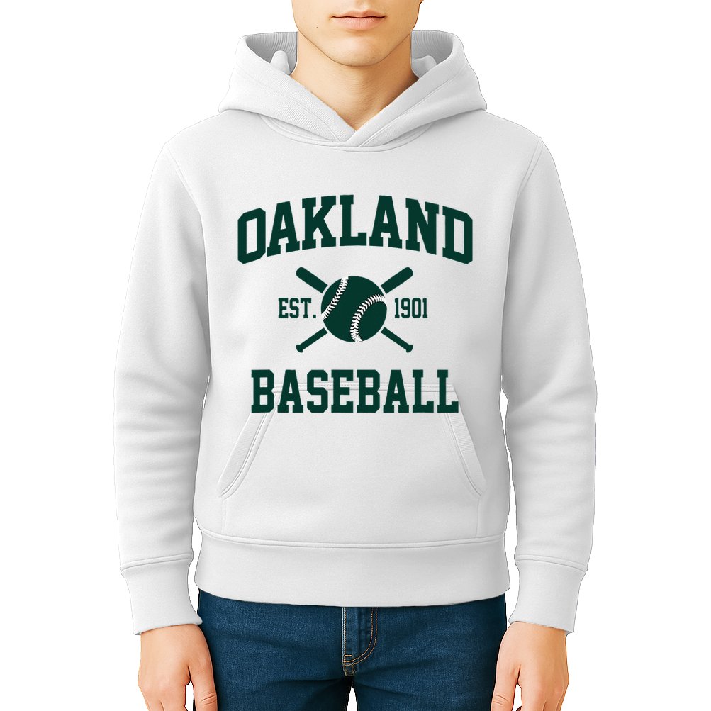 Oakland Baseball Athletic Vintage Sports Team Fan Kids Hoodie