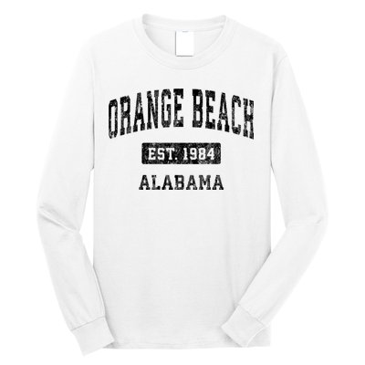 Orange Beach Alabama Al Vintage Established Sports Design Long Sleeve Shirt